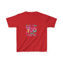 Load image into Gallery viewer, Kids Heavy Cotton™ Tee: Little Miss Smarty, Fun Gift for Little Girls, Back to School Shirt, Birthday Present, Cute Kids Clothing