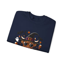 Load image into Gallery viewer, Halloween Dog Sweatshirt, Unisex Crewneck, Cozy Fall Apparel, Spooky Season Gift, Pet Lover's Top