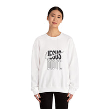 Load image into Gallery viewer, Jesus Did It Sweatshirt | Unisex Heavy Blend Crewneck | Faith Inspired Apparel, Christian Gift, Casual Wear, Motivational Sweater