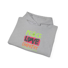 Load image into Gallery viewer, Peace Love Empathy Hoodie | Unisex Heavy Blend Sweatshirt for Comfort and Style, Ideal for Gift-Giving, Cozy Wear, and Everyday Use