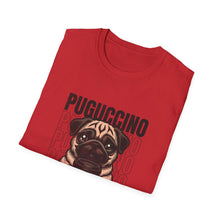 Load image into Gallery viewer, Pug Coffee Lover T-Shirt, Cute Pet Tee, Gifts for Dog Lovers, Unisex Casual Wear, Pugcino Graphic Tee, Pet Parent Apparel
