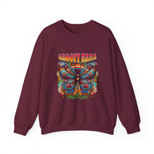 Load image into Gallery viewer, Groovy Butterfly Sweatshirt | Unisex Heavy Blend Crewneck, Retro Fashion, Gift for Nature Lovers, Cozy Layer, Spring Style