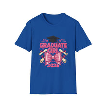 Load image into Gallery viewer, Graduation Girl T-Shirt, Unisex Tee for Graduates, Class of 2025 Shirt, Cute Graduation Gift, High School/College Graduate Apparel