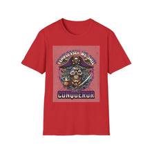 Load image into Gallery viewer, Pirate Conqueror T-Shirt | Unisex Softstyle Tee | Skull & Crossbones Design | Perfect for Halloween, Pirate Parties, Casual Wear, Gift Ideas