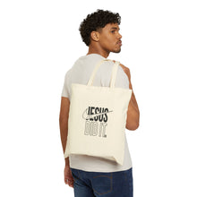 Load image into Gallery viewer, Jesus Did It Cotton Canvas Tote Bag, Faithful Gift, Eco-Friendly Shopping Bag, Church Activity, Casual Use Accessory