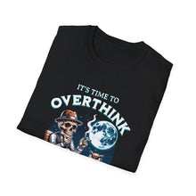 Load image into Gallery viewer, Skull & Moon Graphic T-Shirt, Unisex Halloween Tee, Cute Skeleton Apparel, Perfect for Fall, Spooky Vibes Fashion