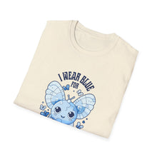 Load image into Gallery viewer, Autism Awareness Butterfly T-Shirt, Cute Unisex Tee, I Wear Blue, Support Autism, Gift for Awareness Day, Softstyle T-Shirt