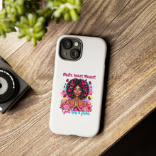 Load image into Gallery viewer, Inspirational Phone Case, Pray Wait Trust God Has a Plan, Spiritual Gift, Motivational Decor, Faith-Based Accessory