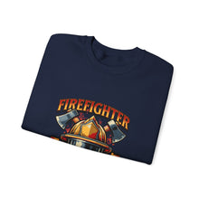 Load image into Gallery viewer, Firefighter Crewneck Sweatshirt - First In Last Out, Unisex Sweatshirt, Firefighter Gift, Casual Warmth, Everyday Apparel