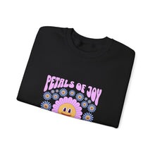 Load image into Gallery viewer, Petals of Joy Crewneck Sweatshirt, Happy Vibes Apparel, Gift for Friends, Spring Casual Wear, Youthful Style