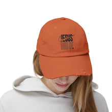 Load image into Gallery viewer, Unisex Distressed Cap - Jesus Did It Hat, Casual Fashion, Faith-Based Gift, Religious Accessory, Everyday Wear