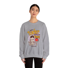 Load image into Gallery viewer, Skeleton Teacher Sweatshirt, Funny Teacher Gift, Halloween Apparel, Unisex Crewneck, Teacher Life Sweatshirt, Cozy Fall Fashion