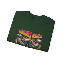Load image into Gallery viewer, Groovy Butterfly Sweatshirt | Unisex Heavy Blend Crewneck, Retro Fashion, Gift for Nature Lovers, Cozy Layer, Spring Style