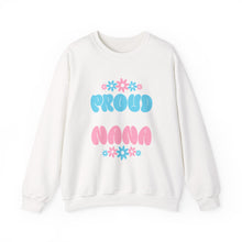 Load image into Gallery viewer, Proud Nana Crewneck Sweatshirt - Cozy Gift for Grandmothers, Family Gatherings, Birthdays, Mother's Day, Cool Weather