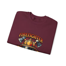 Load image into Gallery viewer, Firefighter Crewneck Sweatshirt - First In Last Out, Unisex Sweatshirt, Firefighter Gift, Casual Warmth, Everyday Apparel
