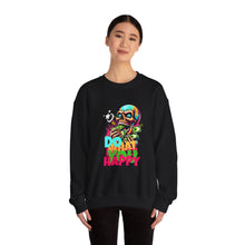 Load image into Gallery viewer, Funny Skull Quotes Unisex Sweatshirt, Happy Vibes Sweater, Silly Skeleton Jumper, Motivational Pullover, Cool Graphic Crewneck, Comfortable