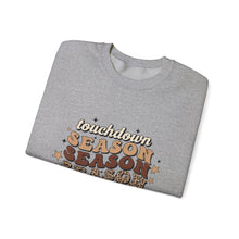 Load image into Gallery viewer, Touchdown Season Sweatshirt - Cozy Gift for Football Fans, Autumn Apparel, Game Day Wear, Unisex Crewneck