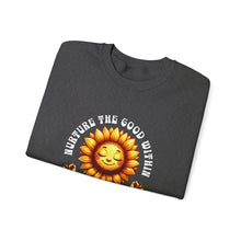 Load image into Gallery viewer, Blooming Sunflower Sweatshirt, Positive Vibes Crewneck, Gift for Garden Lovers, Cozy Spring Apparel, Unisex Flower Design