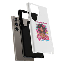 Load image into Gallery viewer, Inspirational Phone Case, Pray Wait Trust God Has a Plan, Spiritual Gift, Motivational Decor, Faith-Based Accessory