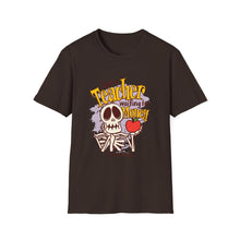 Load image into Gallery viewer, Skeleton Teacher Humor T-Shirt, Cute Teacher Gift, Back to School Shirt, Halloween Apparel, Teacher Life Tee