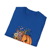 Load image into Gallery viewer, Cozy Spooky Vibes Unisex T-Shirt, Halloween Tee, Fall Apparel, Pumpkin Shirt, Casual Halloween Wear, Gift for Friends