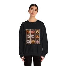 Load image into Gallery viewer, Halloween Pumpkin Patch Crewneck Sweatshirt, Cozy Fall Sweater, Unisex Halloween Apparel, Spooky Season Gear, Perfect for Halloween Parties