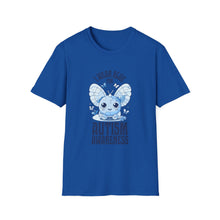 Load image into Gallery viewer, Autism Awareness Butterfly T-Shirt, Cute Unisex Tee, I Wear Blue, Support Autism, Gift for Awareness Day, Softstyle T-Shirt