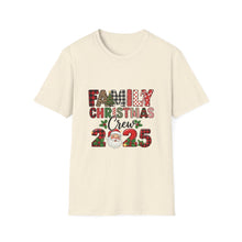 Load image into Gallery viewer, Family Christmas Crew 2025 Unisex T-Shirt, Holiday Apparel, Family Gathering Wear, Christmas Gift, Matching Family Shirts