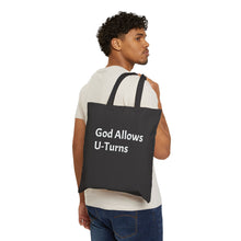 Load image into Gallery viewer, Cotton Canvas Tote Bag, Funny Quotes, God Allows U-Turns, Reusable Eco-Friendly Shopping Bag, Shoulder Bag, Gifts for Book Lovers, Market