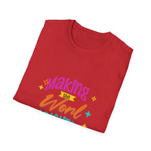 Load image into Gallery viewer, Bright World T-Shirt - Unisex Graphic Tee, Fun Casual Wear, Gifts for Friends, Uplifting Statement Shirt, Perfect for Celebrations