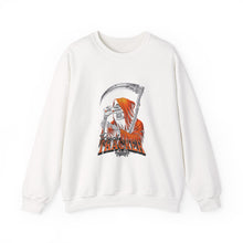 Load image into Gallery viewer, Grim Reaper Graphic Sweatshirt, Unisex Heavy Blend Crewneck, Cozy Apparel for Halloween, Gift for Ghost Lovers, Casual Wear