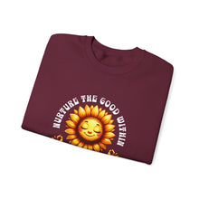 Load image into Gallery viewer, Blooming Sunflower Sweatshirt, Positive Vibes Crewneck, Gift for Garden Lovers, Cozy Spring Apparel, Unisex Flower Design