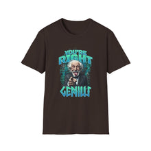 Load image into Gallery viewer, Genius Quote T-Shirt, Unisex Softstyle Tee, Fun Gift for Nerds, Motivational Shirt, Perfect for Birthdays, Casual Wear, Geeky Humor