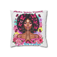 Load image into Gallery viewer, Prayer-Inspired Decorative Pillowcase, Butterfly Decor, Affirmation Cushion Cover, Faith Gift, Home Decor