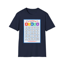 Load image into Gallery viewer, Autism Awareness Bingo T-Shirt, Unisex Softstyle Tee for Fundraising Events, Family Gatherings, Awareness Month, Gift for Supporters