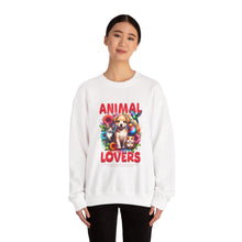 Load image into Gallery viewer, Animal Lovers Crewneck Sweatshirt | Cute Pet Sweatshirt, Gift for Dog Owners, Animal Lover Apparel, Cozy Sweatshirt