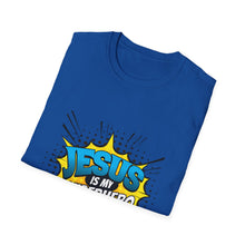 Load image into Gallery viewer, Superhero Jesus T-Shirt, Christian Graphic Tee, Unisex Softstyle Shirt, Religious Apparel, Faith-Based Gift, Casual Wear