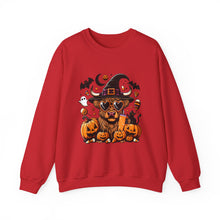Load image into Gallery viewer, Halloween Dog Sweatshirt, Unisex Crewneck, Cozy Fall Apparel, Spooky Season Gift, Pet Lover's Top