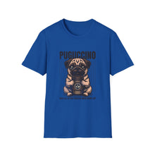 Load image into Gallery viewer, Pug Coffee Lover T-Shirt, Cute Pet Tee, Gifts for Dog Lovers, Unisex Casual Wear, Pugcino Graphic Tee, Pet Parent Apparel