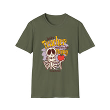 Load image into Gallery viewer, Skeleton Teacher Humor T-Shirt, Cute Teacher Gift, Back to School Shirt, Halloween Apparel, Teacher Life Tee