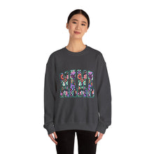 Load image into Gallery viewer, Floral Graphic Crewneck Sweatshirt, Cozy Unisex Sweatshirt, Everyday Comfort Sweatshirt, Flower Print Pullover, Trendy Gift Ideas