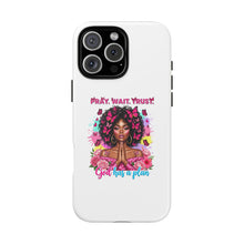 Load image into Gallery viewer, Inspirational Phone Case, Pray Wait Trust God Has a Plan, Spiritual Gift, Motivational Decor, Faith-Based Accessory