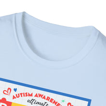 Load image into Gallery viewer, Autism Awareness Bingo T-Shirt, Unisex Softstyle Tee for Fundraising Events, Family Gatherings, Awareness Month, Gift for Supporters