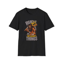 Load image into Gallery viewer, Rude of Solving Things Unisex Softstyle T-Shirt | Fun Graphic Tee for Humor Lovers, Casual Wear, Gifts, Everyday Outfits, Birthday Present