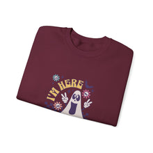 Load image into Gallery viewer, Halloween Ghost Sweatshirt, I'm Here for the Sincere Boos, Cozy Fall Apparel, Unisex Sweatshirt, Perfect for Halloween, Casual Wear