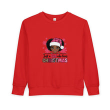 Load image into Gallery viewer, Christmas Toddler Sweatshirt, Festive Kids Apparel, Holiday Gift, Cute Girl Sweater, Winter Wear, Toddler Christmas Jumper, Christmas