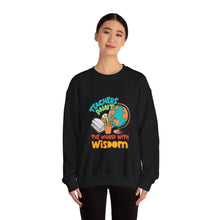Load image into Gallery viewer, Teacher Appreciation Sweatshirt, Gift for Teachers, Educational Crewneck, Back to School Outfit, Wise Teacher Sweatshirt