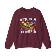 Load image into Gallery viewer, WTF Is A Kilometer Sweatshirt, Funny Gift for Friends, Unisex Crewneck, Casual Wear, Travel Humor, Perfect for Holidays