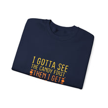 Load image into Gallery viewer, Fun Halloween Sweatshirt, Unisex Heavy Blend™, Comfortable Crewneck, Fall Fashion, Candy Lover's Gift, Funny Quotes Apparel