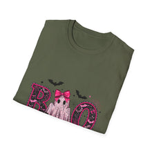 Load image into Gallery viewer, Cute Ghost 'Boo' Unisex Softstyle T-Shirt, Halloween Shirt, Funny Ghost Tee, Festive Apparel, Spooky Season Clothing